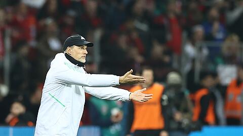 Bayern-Trainer Thomas Tuchel dirigierte sein Team von der Seitenlinie aus.