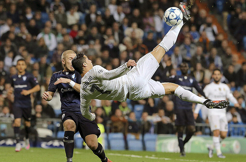 Erstklassige Haltungsnoten und erstklassige Trefferquote: Cristiano Ronaldo.
