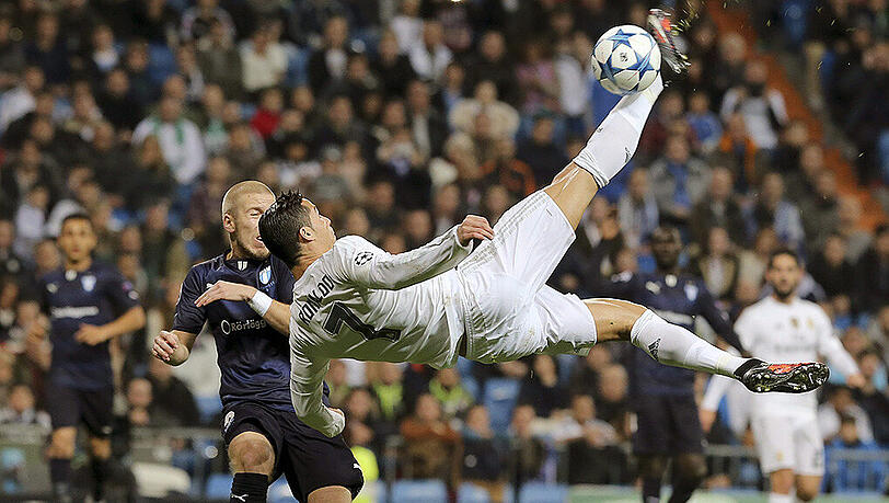 Erstklassige Haltungsnoten und erstklassige Trefferquote: Cristiano Ronaldo.