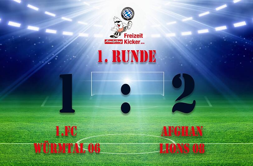 Die Afghan Lions 08 besiegen den 1. FC Würmtal 06 mit 1:2.