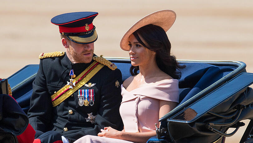 Prinz Harry und Herzogin Meghan bei der "Trooping the Colour"-Parade 2018.