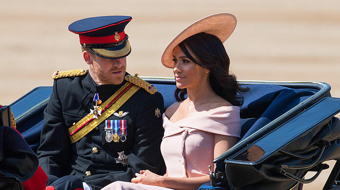 Prinz Harry und Herzogin Meghan bei der "Trooping the Colour"-Parade 2018.