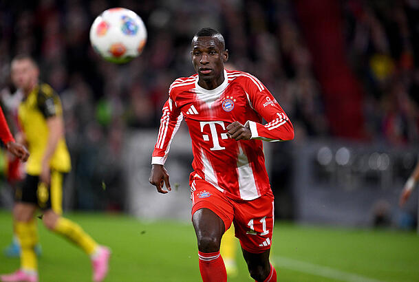 Noch kaum ein Faktor im Spiel des FC Bayern: Nicolas Jackson. Noch kaum ein Faktor im Spiel des FC Bayern: Nicolas Jackson.