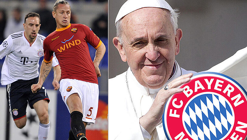 Der FC Bayern in Rom: Erst der "Härtetest" gegen den AS Rom, dann wartet der Segen des Papstes auf die Bayern. Der FC Bayern in Rom: Erst der "Härtetest" gegen den AS Rom, dann wartet der Segen des Papstes auf die Bayern.