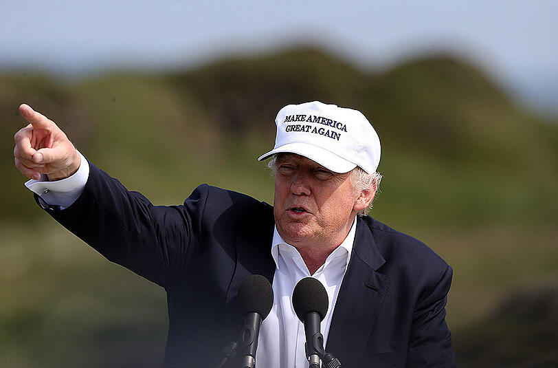 US-Präsidentschaftskandidat Donald Trump bei seinem Besuch in Schottland.