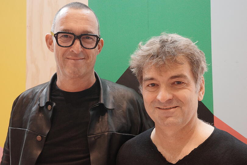 Albert Ostermaier mit Till Hofmann (rechts)