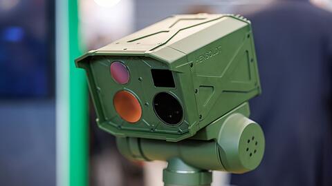 Eine Sensorbox von Hensoldt zur Zielerfassung, gemacht f&uuml;r Aufkl&auml;rungsfahrzeuge und ferngesteuerte Waffenstationen.