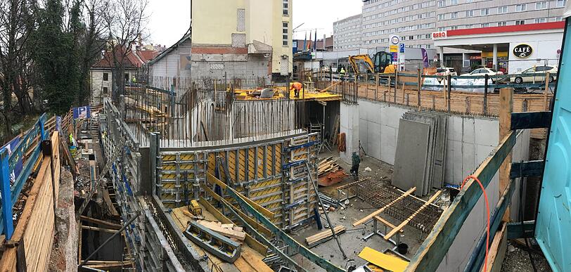 Ein Blick in die Baugrube &ndash; inzwischen ist man schon weiter.