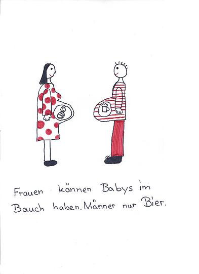 Witzige Einsichten und kleine Wahrheiten: Einige Sprüche hat Cordula Weidenbach von befreundeten Kindern (ab 5 Jahren) illustrieren lassen.