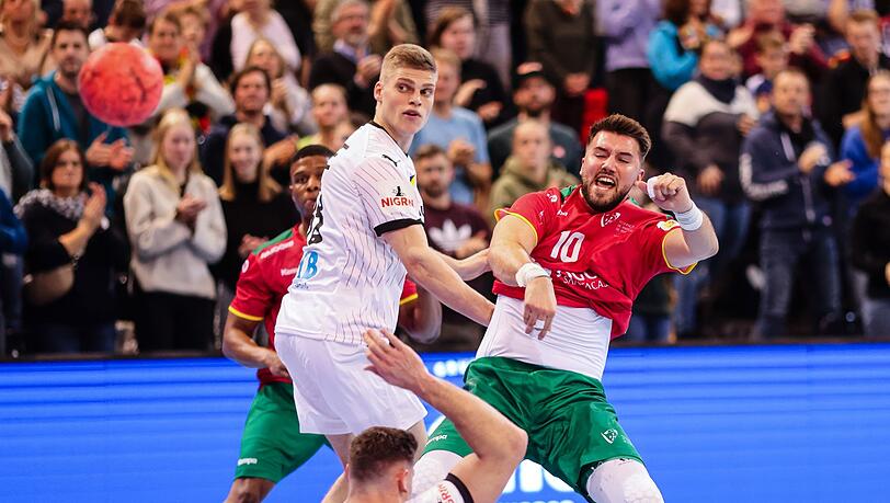 Martin Hanne (l) machte ein starkes Spiel gegen Portugal.