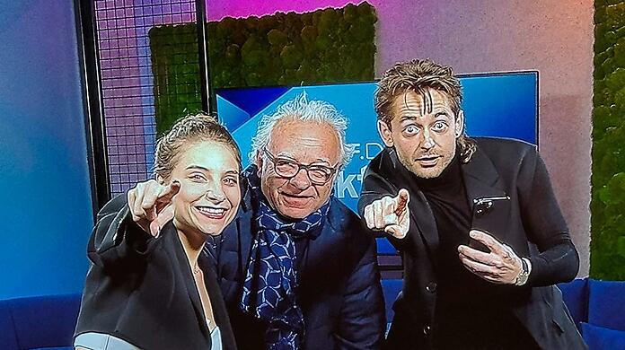 Mona und Paul, das Duo Galant, mit seinem bislang größten Fan und Förderer: Monas Vater, der Münchner Unternehmer Franz Meiller.