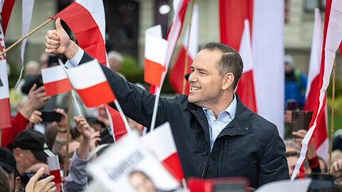 Nawrocki schlug im polnischen Präsidentenwahlkampf antideutsche Töne an.