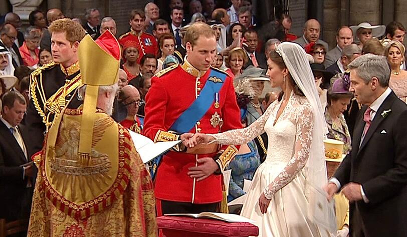 Kate und William bei der Hochzeitszeremonie
