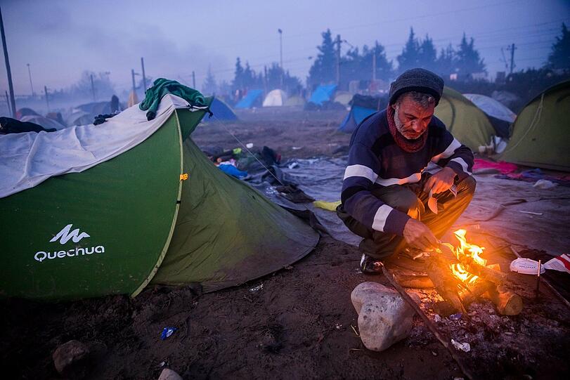 Erschütternd: Szenerie in Idomeni, wo Tausende Flüchtlinge festsitzen.
