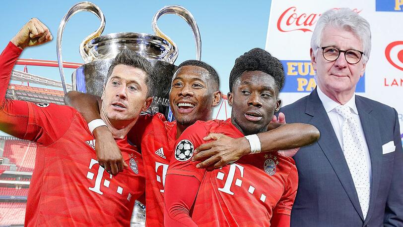 Am 23. August wollen mit dem FC Bayern die Champions League gewinnen (v.l.): Robert Lewandowski, David Alaba und Alphonso Davies. Für Marcel Reif sind die Bayern der Favorit. Am 23. August wollen mit dem FC Bayern die Champions League gewinnen (v.l.): Robert Lewandowski, David Alaba und Alphonso Davies. Für Marcel Reif sind die Bayern der Favorit.