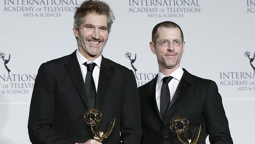 David Benioff und D.B. Weiss bei einem Auftritt in New York.