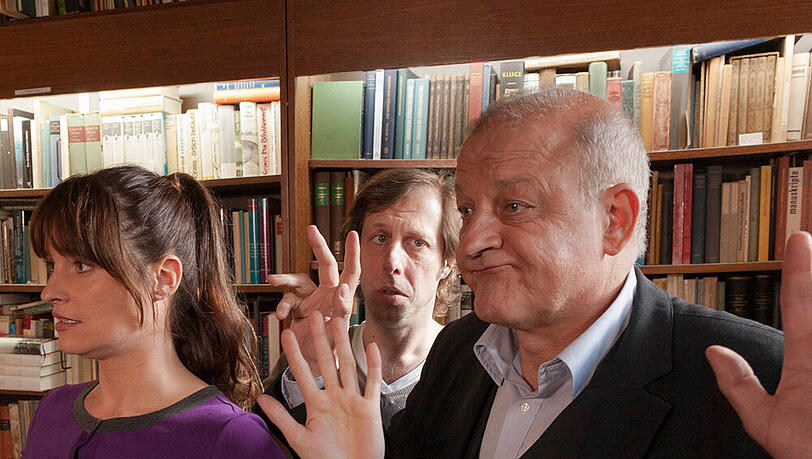 Alex (Ina Paule Klink), Ekki (Oliver Korittke) und Georg Wilsberg (Leonard Lansink, re.)
