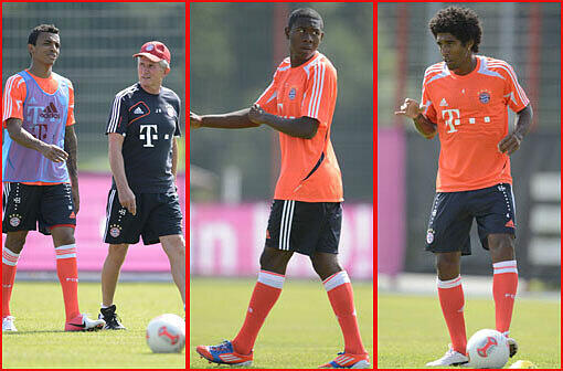 Training an der Säbener Straße: Dante und Alaba schuften auf dem Platz, Matthias Sammer und Jupp Heynckes diskutieren angeregt. Die besten Bilder zum Durchklicken!
