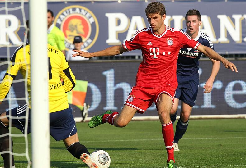 Die besten Szenen vom Testspiel der Bayern gegen die Paulaner Traumelf.