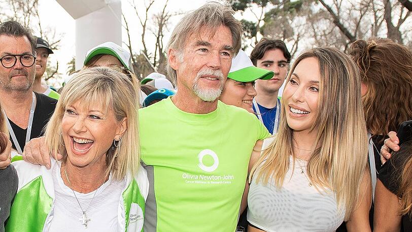 Olivia Newton- John, Ehemann John Easterling und Tochter Chloe Lattanzi bei einem Event im Oktober 2019.