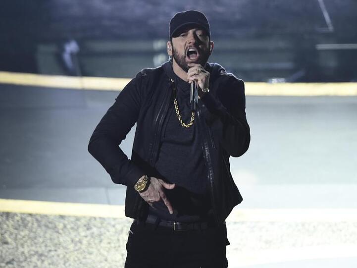 Eminem sorgte bei den Oscars für musikalische Unterhaltung - und freute sich über ein Wiedersehen mit einem Kollegen besonders.
