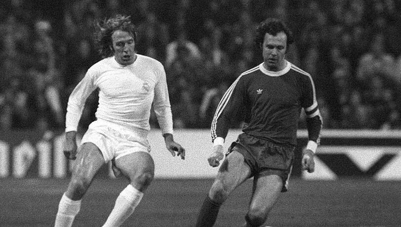 Techniker unter sich: Netzer für Real, Beckenbauer für Bayern. Techniker unter sich: Netzer für Real, Beckenbauer für Bayern.