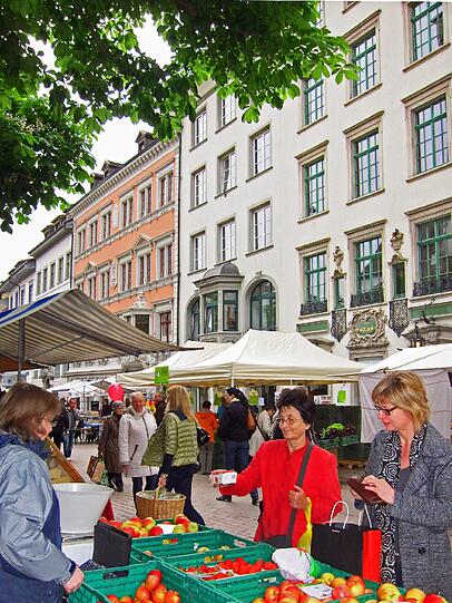 Schaffhausen, Markt in der Vordergasse