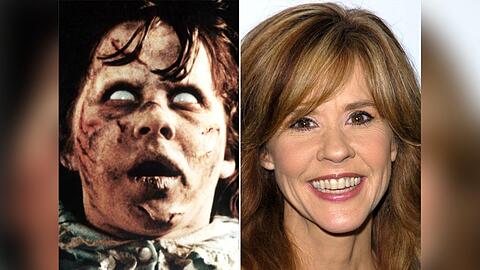 Lina Blair 1973 in "Der Exorzist" und heute.