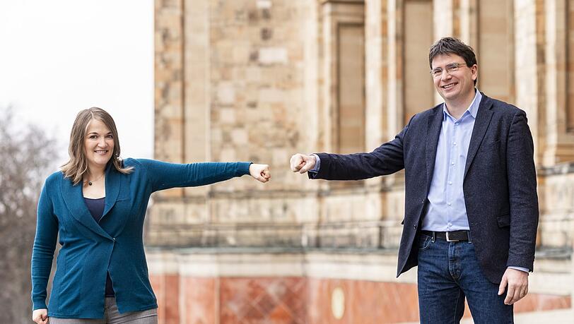 "Dass sie dabei ist, macht die Kandidatur zu etwas ganz anderem, weil eine Doppelspitze zeitgemäß ist und wir uns sehr gut ergänzen", sagt Florian von Brunn über Ronja Endres.