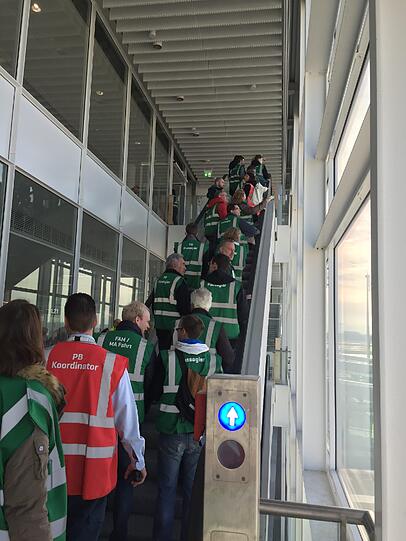 Nach der Landung führt der Weg die Passagiere unausweichlich zur Kontrolle auf Ebene 6.