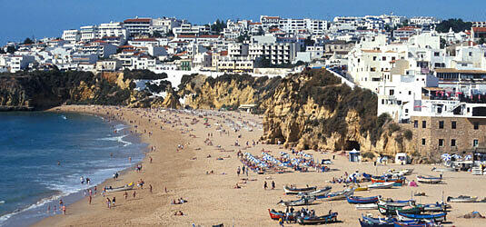 Algarve: Strand von Albufeira, Foto: Rudi Stallein