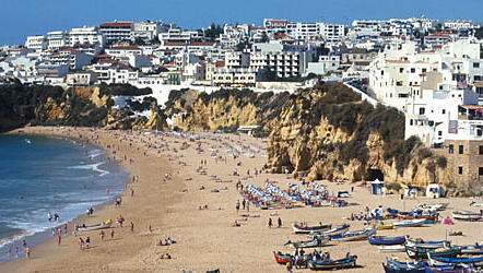 Algarve: Strand von Albufeira, Foto: Rudi Stallein Algarve: Strand von Albufeira, Foto: Rudi Stallein