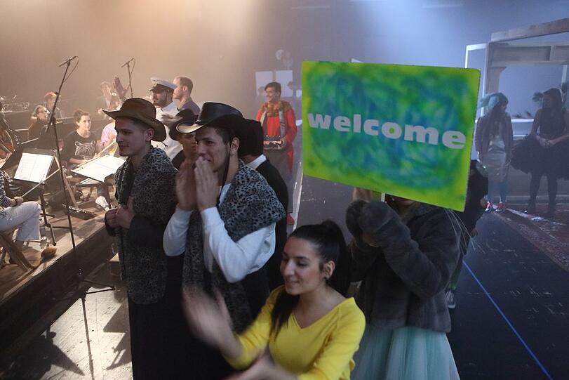 Das Projekt "Noah" im Rennertsaal des Probengebäudes der Bayerischen Staatsoper.