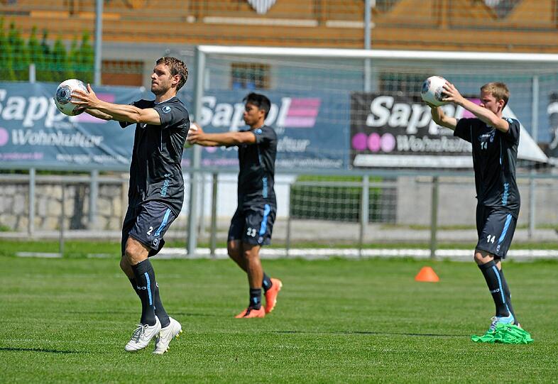 Die Löwen im Trainingslager: Am Dienstag stand eine Life-Kinetik-Trainingseinheit auf dem Programm.