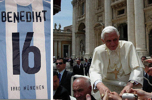 2006 erhielt Papst Benedikt XVI. sein Löwen-Trikot und die Ehrenmitgliedschaft.