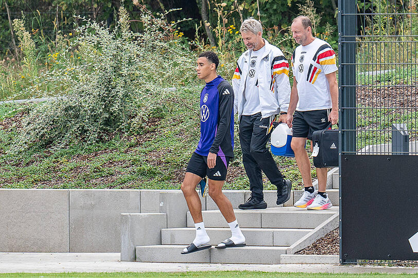 Hat beim DFB-Team aktuell nur zwei Weggefährten vom FC Bayern: Jamal Musiala.