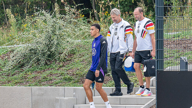 Hat beim DFB-Team aktuell nur zwei Weggefährten vom FC Bayern: Jamal Musiala. Hat beim DFB-Team aktuell nur zwei Weggefährten vom FC Bayern: Jamal Musiala.