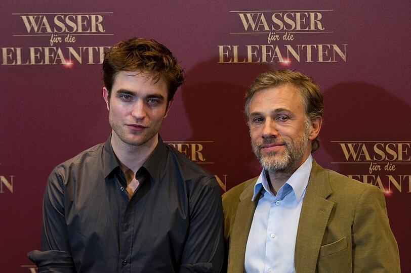 Beim Photocall: Robert Pattinson und Christoph Waltz.