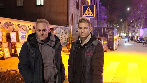 Pink-Christmas-Veranstalter Robert Maier-Kares (l.) und sein Mann Marcus Maier-Kares, der unter Schock steht.