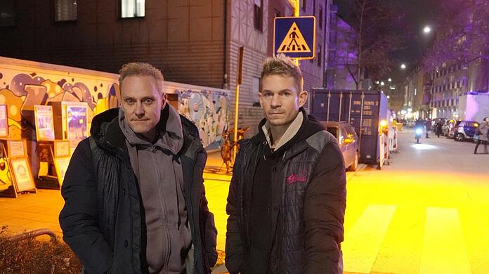 Pink-Christmas-Veranstalter Robert Maier-Kares (l.) und sein Mann Marcus Maier-Kares, der unter Schock steht.