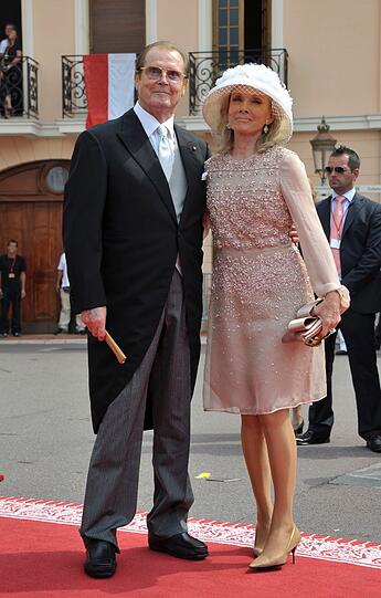 Schauspieler Roger Moore mit Ehefrau Kristin.