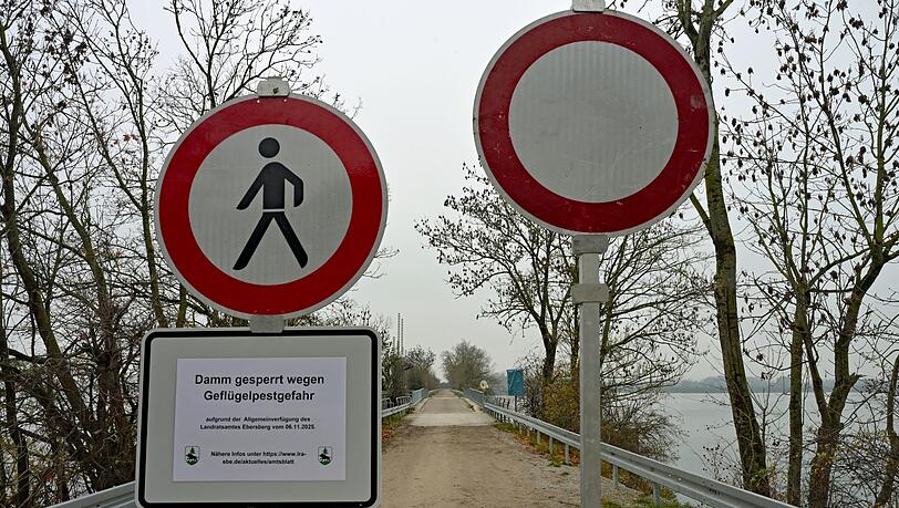 Das Landratsamt riet Spaziergänger zusätzlich zur Sperre dazu auf, das Gebiet zu meiden. Das Landratsamt riet Spaziergänger zusätzlich zur Sperre dazu auf, das Gebiet zu meiden.