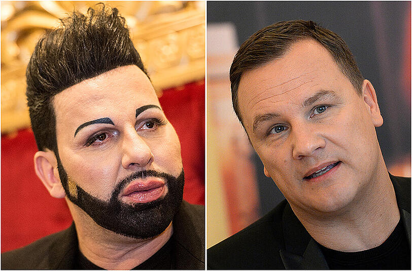 Harald Glööckler ist sauer, weil Guido Maria Kretschmer jetzt auch eine Tapeten-Kollektion auf den Markt gebracht hat.
