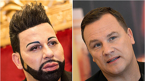 Harald Glööckler ist sauer, weil Guido Maria Kretschmer jetzt auch eine Tapeten-Kollektion auf den Markt gebracht hat.