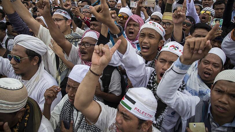 Demonstranten in Jakarta.