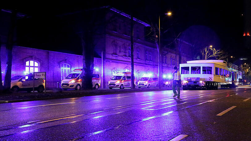 Die MS Utting wurde von der Rettungsstelle der Johanniter mit Blaulicht begrüßt.