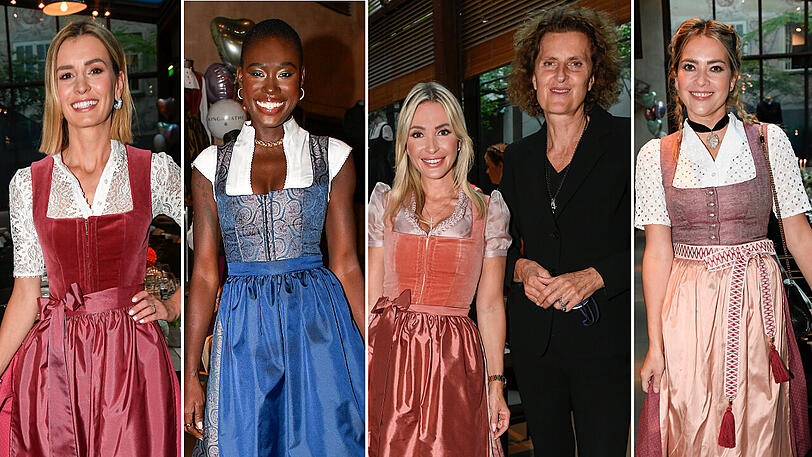 Schön und bunt: Diese Promi-Ladys feierten im Bayerischen Hof...