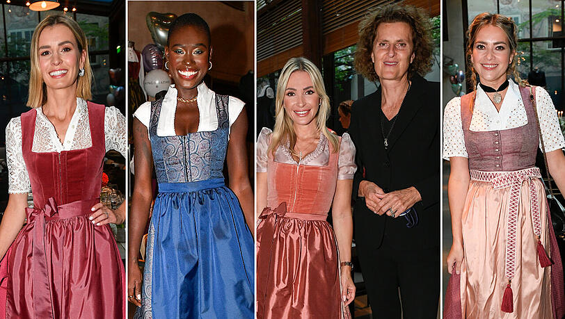 Schön und bunt: Diese Promi-Ladys feierten im Bayerischen Hof...