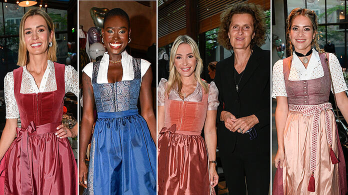 Schön und bunt: Diese Promi-Ladys feierten im Bayerischen Hof...