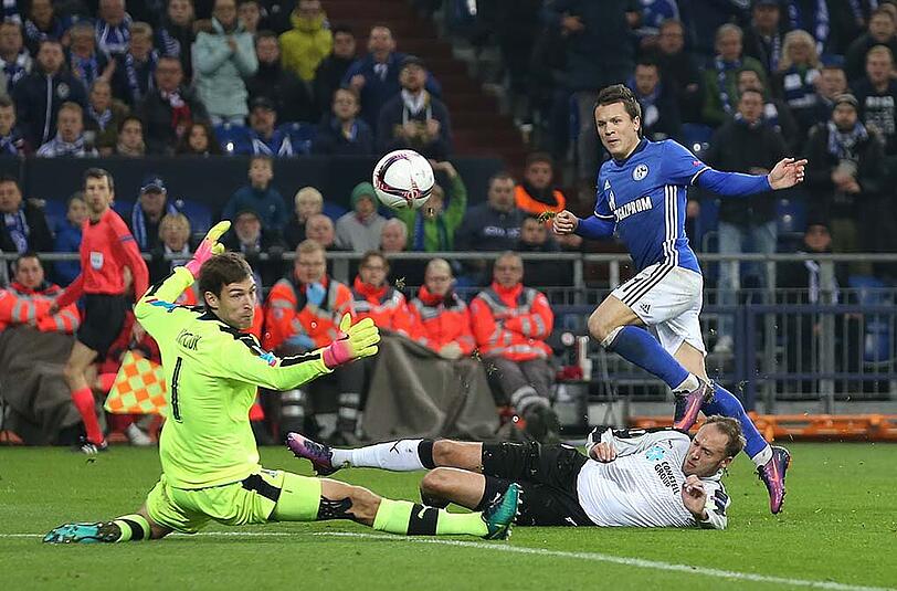 FC Schalke im Spiel gegen die Russen vom FK Krasnodar.